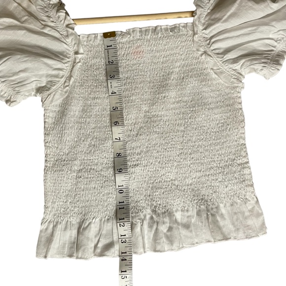 Girls White Short Sleeve Blouse - Picture 3 of 5